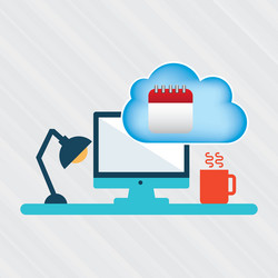 cloud computing design vector image