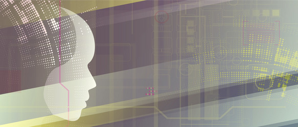 conceptual technology artificial intelligence vector image
