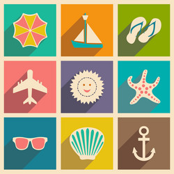 flat with shadow concept and mobile application vector image