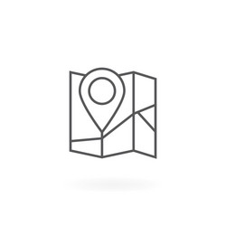 Arad map icon design template Royalty Free Vector Image