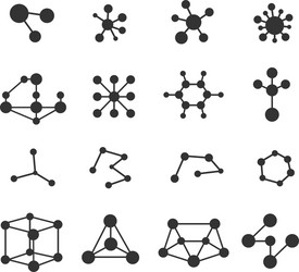 Molecular Structure Icons vector image
