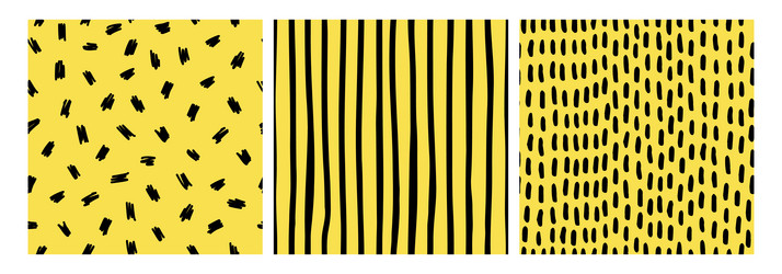 seamless hand drawn pattern set with small dashes vector image