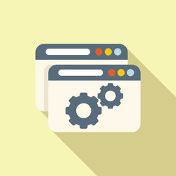web secure api icon flat interface hosting vector image