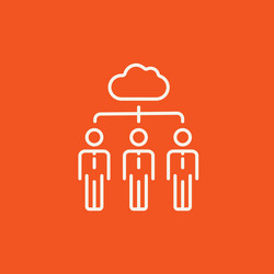 Cloud computing line icon vector