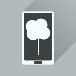 flat icon with long shadow mobile applications vector image