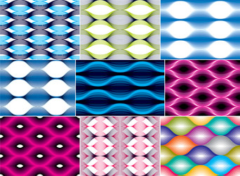 seamless geometric patterns set simple vector image