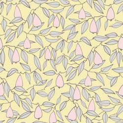 seamless pattern with pears for surface design vector image