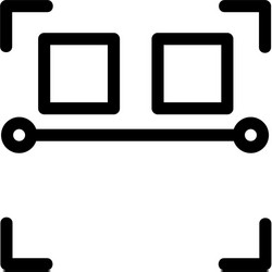 bar code is an icon isolated contour vector image