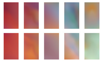 collection of abstract gradient mesh futuristic vector image