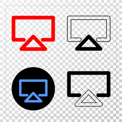 display eps icon with contour version vector image