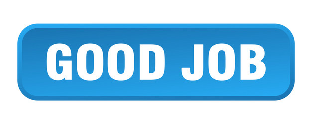 Good job orange round flat isolated push button Vector Image