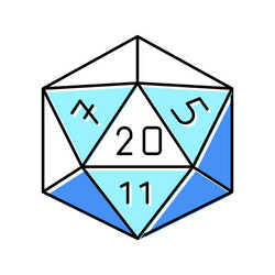 numerology geek color icon vector image