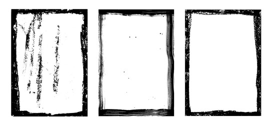 set of frames with weathered textures worn vector image