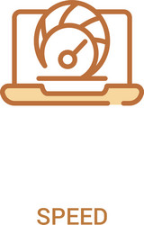speed concept 2 colored icon simple line element vector image