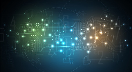abstract internet computer technology business vector image