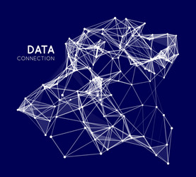 abstract network connection background vector image