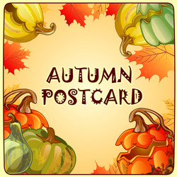 autumn sketch with space for text vector image