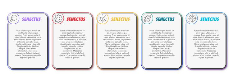 bullet points numbers from 1 to 5 list markers vector image