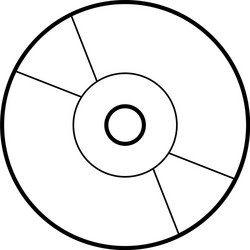 compact cd or dvd disk computer audio video vector image
