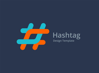 Hashtag symbol logo icon design template elements vector