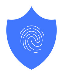 Secure Shield with Fingerprint vector image