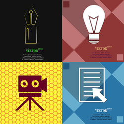 set of abstract backgrounds with different web vector image