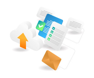 analyst cloud server data network management vector image