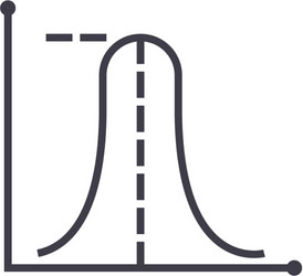 Average Maximum Line Graph Icon vector image