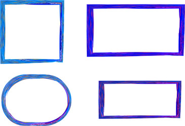blue colorful scratch scribble pattern frames vector image