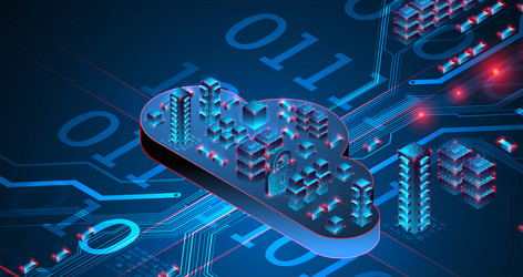 cloud computing concept abstract connection vector image
