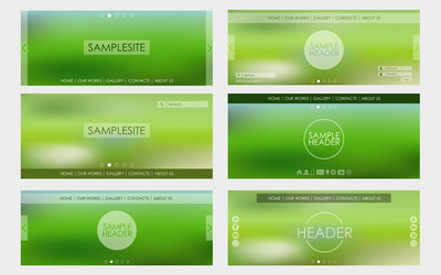 header design for web site vector