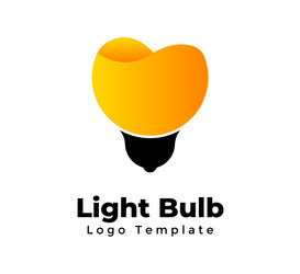 light bulb logo template abstract creative vector