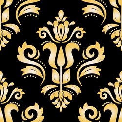 seamless oriental pattern with 3d elements vector image
