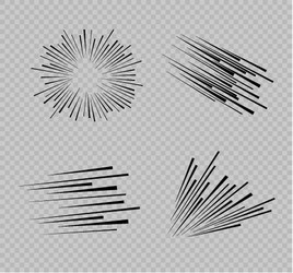 set of isolated speed lines the effect vector image