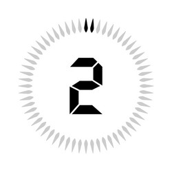 2 minutes or seconds timer vector image