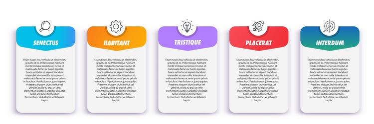 bullet points numbers from 1 to 5 list markers vector image