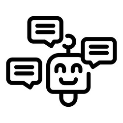 chatbot sending messages icon ai communication vector image