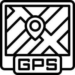 gps on tablet icon location map and navigation vector image