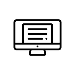 monitoring icon thin linear style design isolated vector image