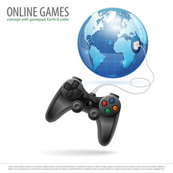 Online games concept play Royalty Free Vector Image