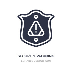 security warning icon on white background simple vector image