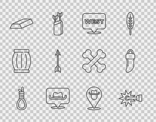 set line gallows rope loop hanging spur pointer vector image
