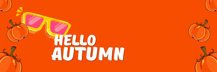super hello autumn banner with text vector image