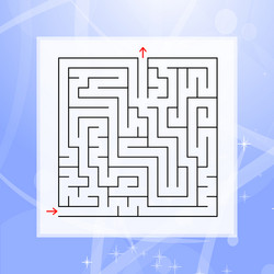 a square labyrinth an interesting and useful game vector image