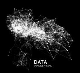 abstract network connection background vector image