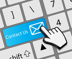 Contact Us Button with Mouse Cursor vector image