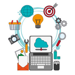 digital marketing placement optimize work vector image