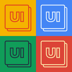 pop art line ui or ux design icon isolated vector image