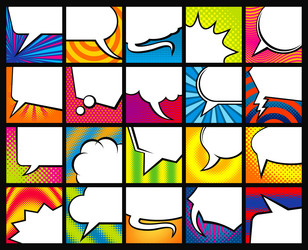 Retro Speech Bubbles Pop Art vector image