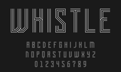 set alphabets font modern design with lines vector image